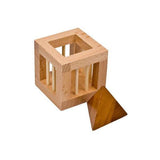 casse tete en bois triangle en cage solution 