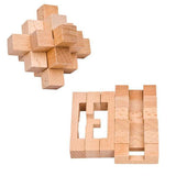 casse tete en bois 9 pieces solution